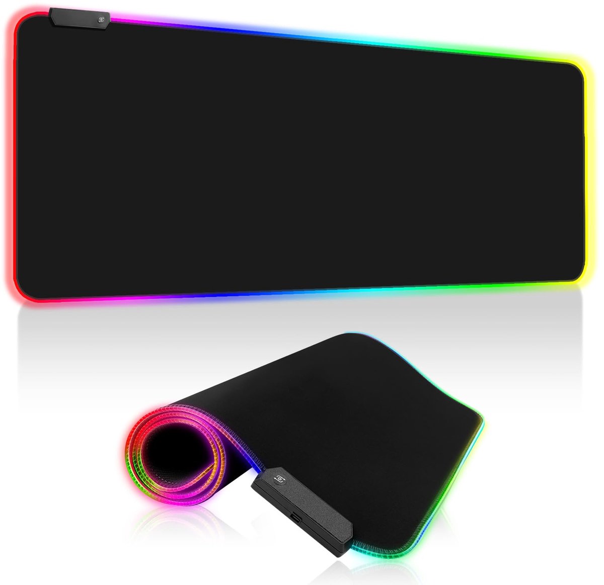 Gaming muismat XXL 800 x 300 mm - RGB verlichting - waterdicht en antislip - ideaal voor gamers - ShopVlot