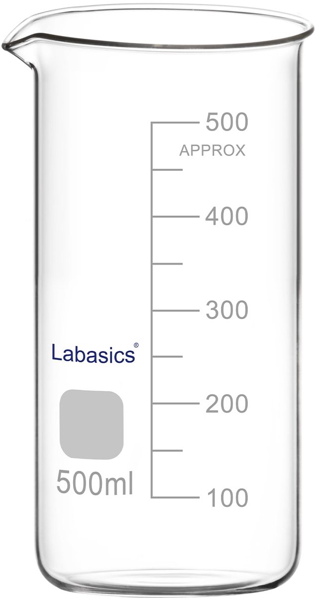 Maatbeker 500 ml - Borosilicaatglas - Transparant met gegradueerde schaal - Hittebestendig voor nauwkeurig meten - ShopVlot