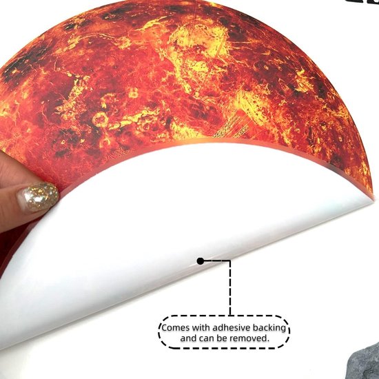 Wandsticker planeten groot - zelfklevend - ruimteversiering - ideale decoratie voor kinderkamer - ShopVlot — afbeelding 3