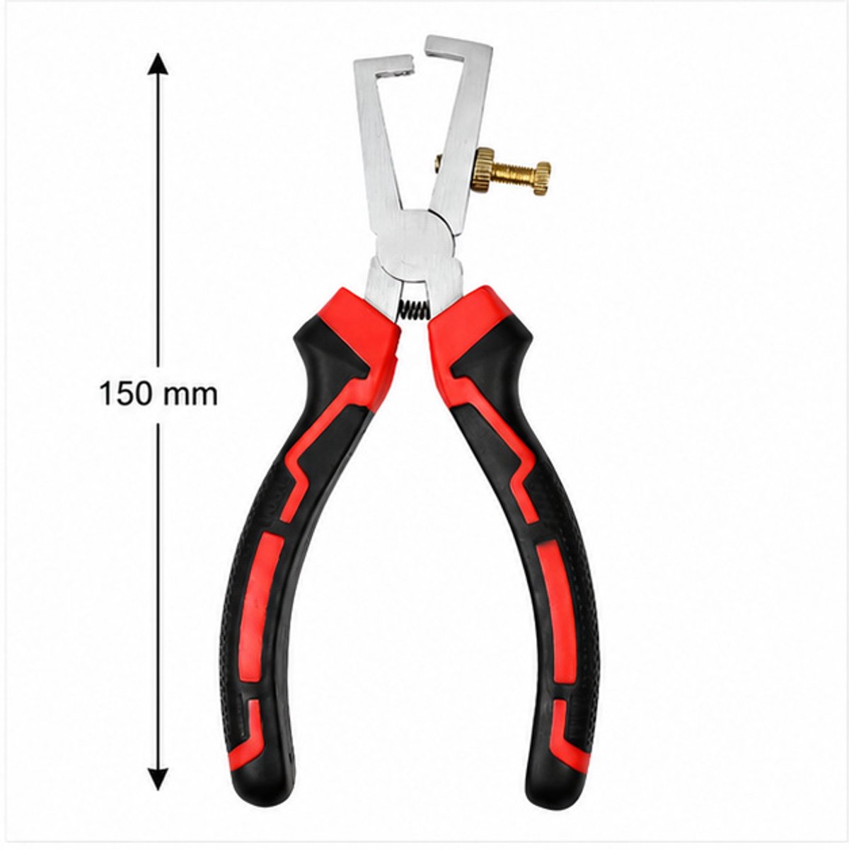 Afstriptang 150 mm - Instelbare kabelstriptang - Rood-zwart
