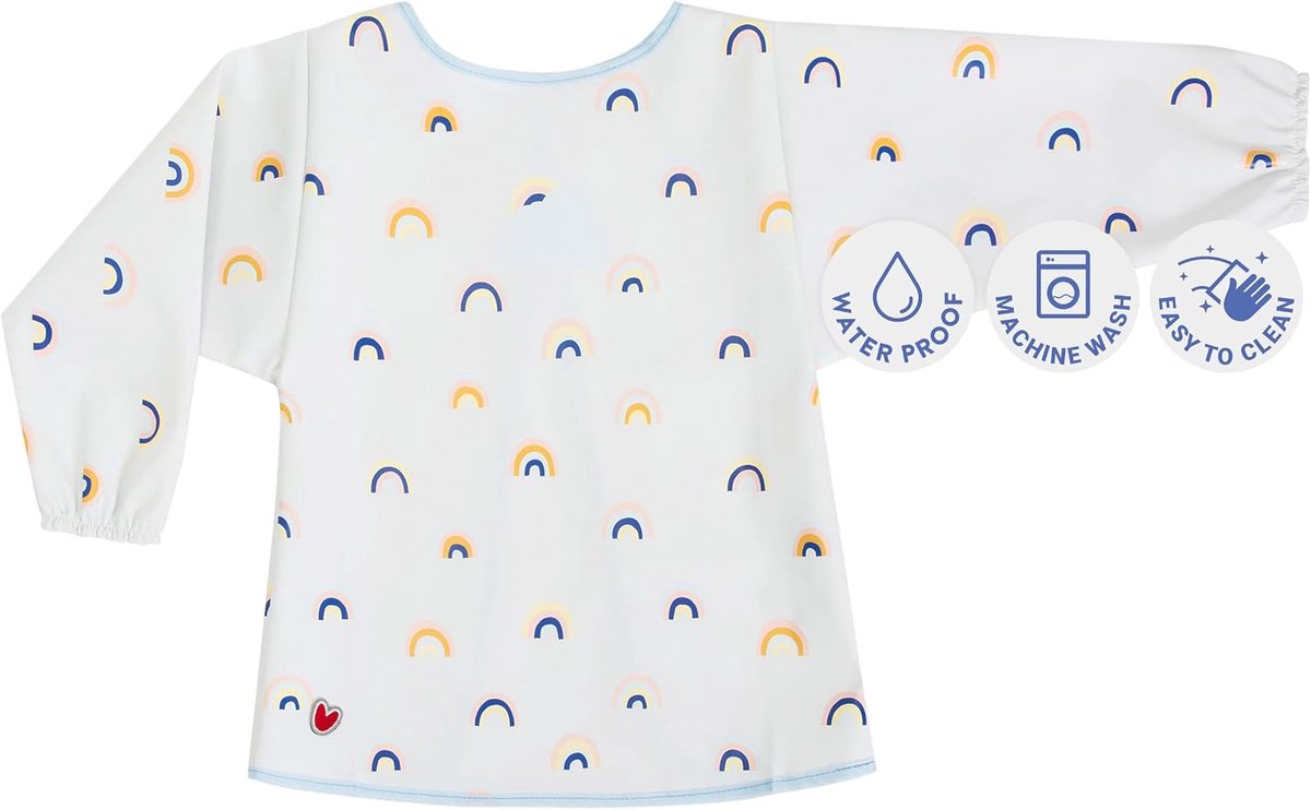 Smock voor baby's - Waterdicht - Regenboog - Ideaal voor knutselen - ShopVlot