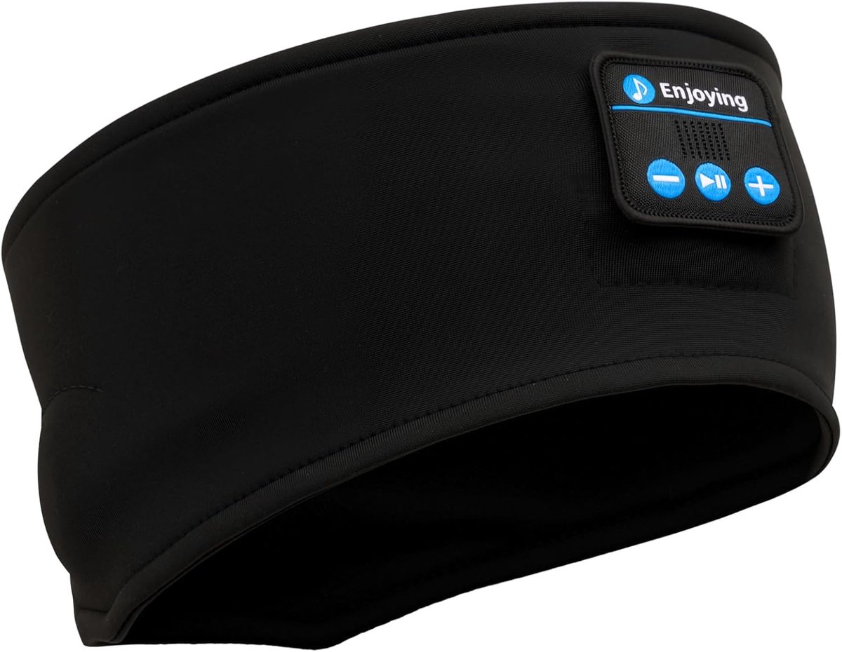 Bluetooth slaaphoofdtelefoon, sporthoofdband met ultradunne luidsprekers, slaapmasker met muziek, oplaadbare draadloze - ShopVlot