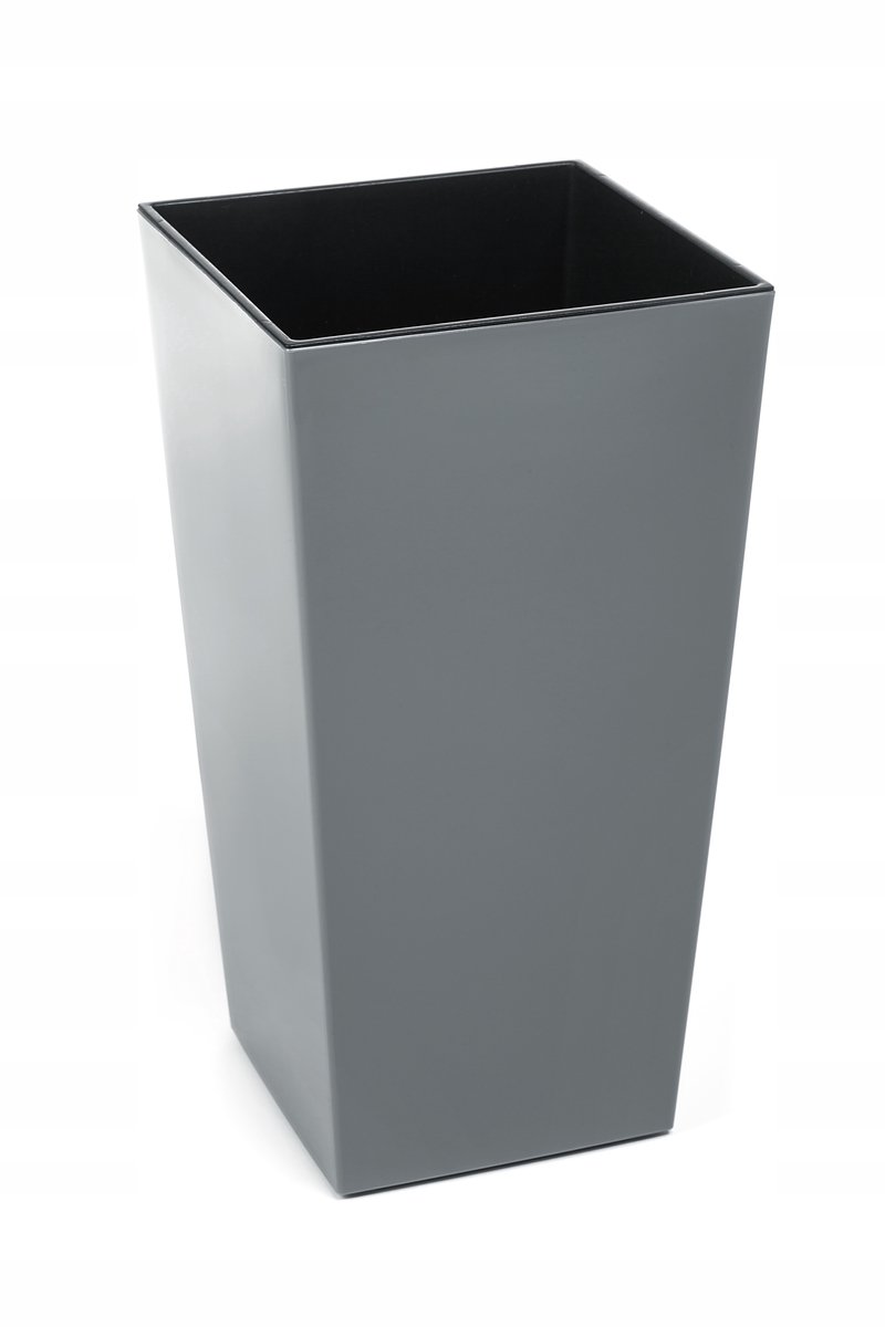 Lamela Finezja Pot Grijs 19x19x36 cm - Glanzend Kunststof