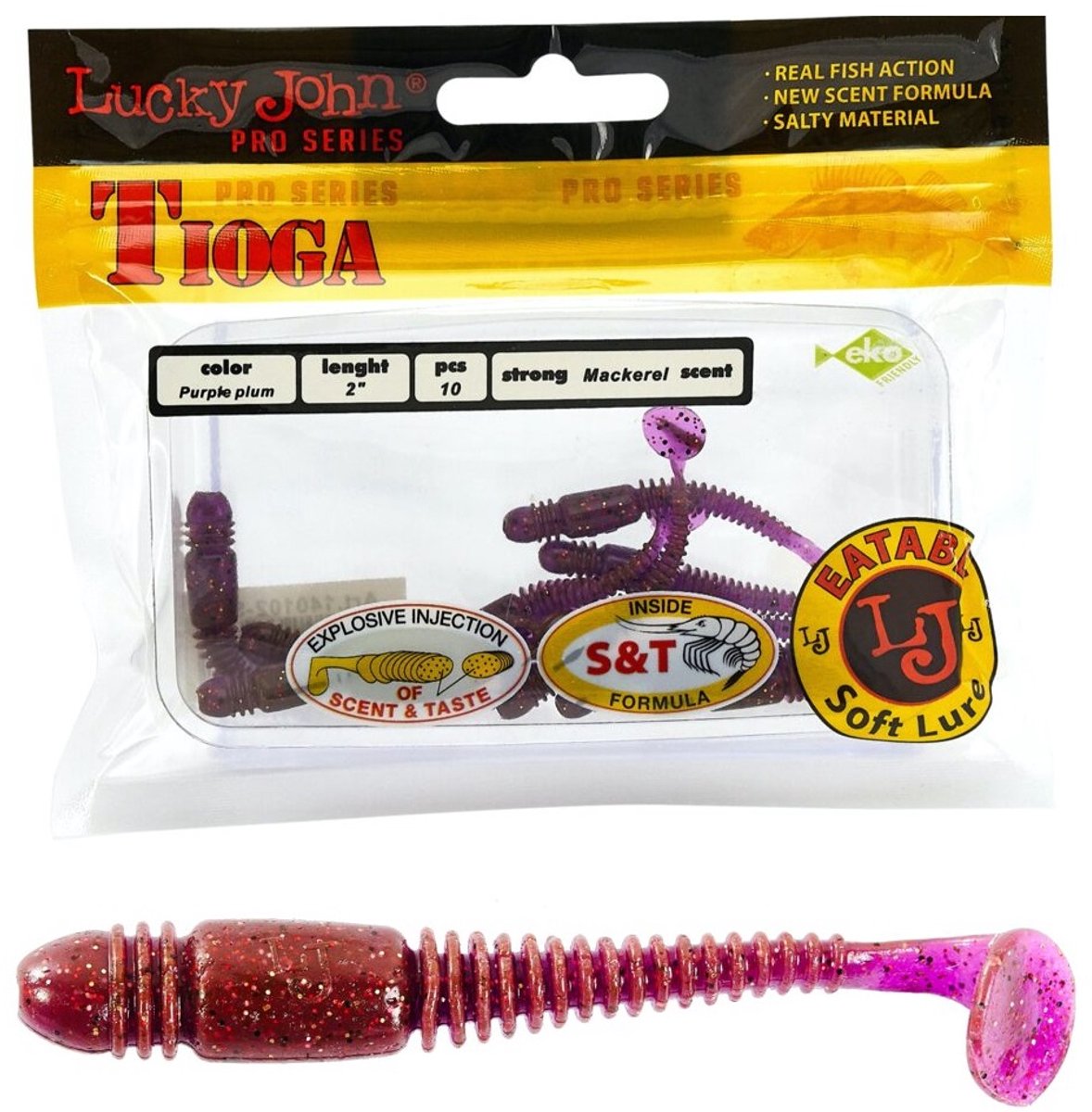 Merkloze Rubberen Visimitatie Tioga 5cm - 10 Stuks