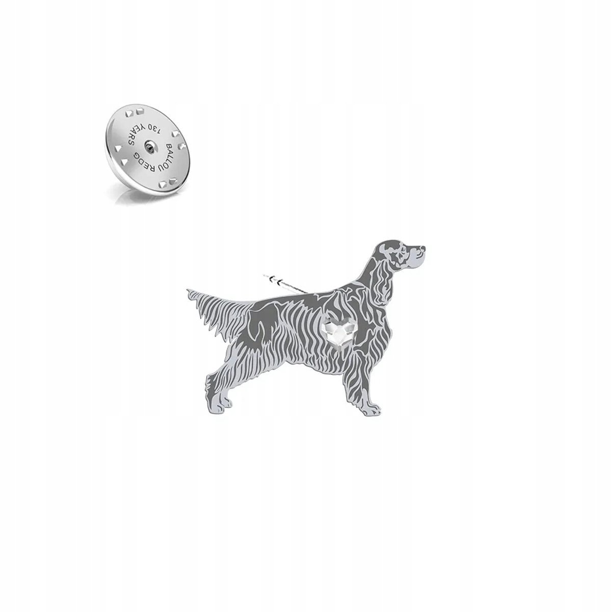 Zilveren Broche Schotse Setter 925 - Uniek Cadeau