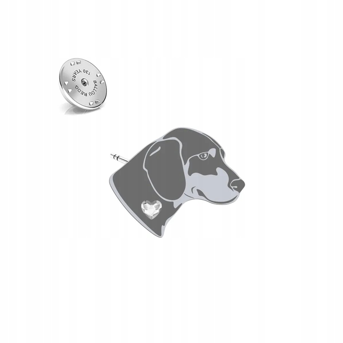 Zilveren Broche Slovensky Kopov 925 - Uniek Huisdier Sieraden met Gravure