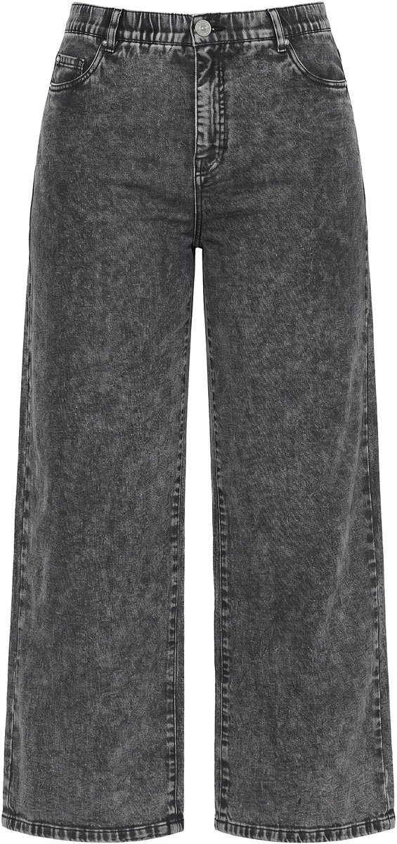 Studio Untold - Dames - Jeans wide legs snow wash 5-pocket - Grijs denim - Maat 56
