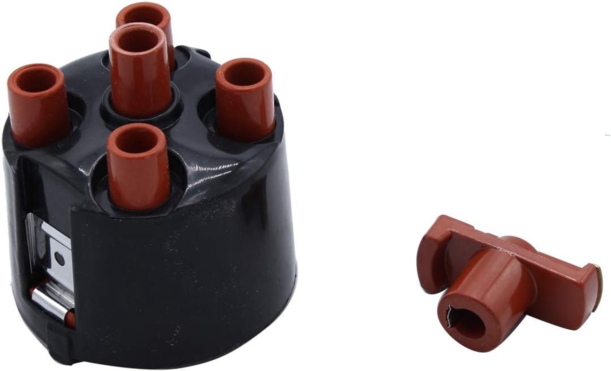 Ontstekingsverdeler set - zwart en rood - inclusief verdelerkap en runner - voor Bosch ontstekingssystemen - ShopVlot