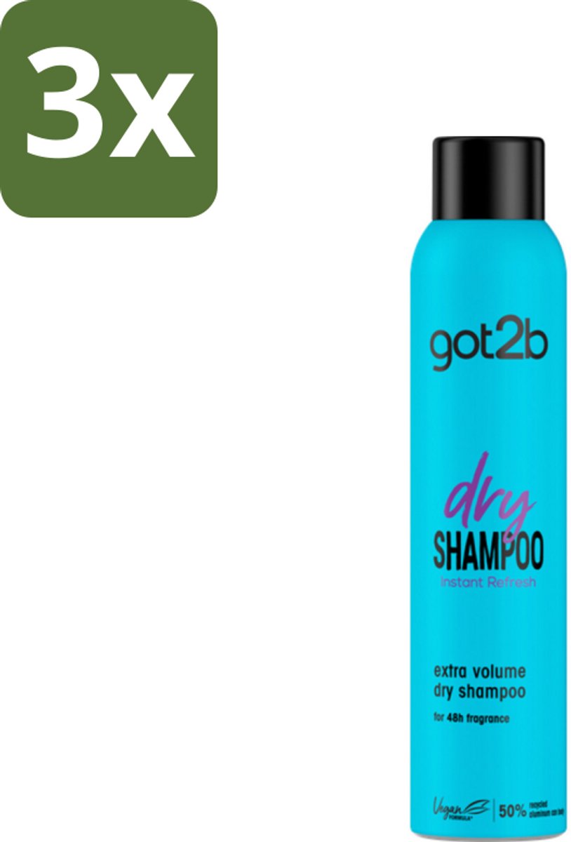 Got2B - Droogshampoo - Fresh & Fabulous Volume - 200 ml - Bulkverpakking - 3 stuks