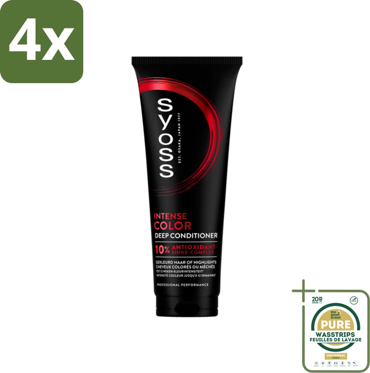 Syoss - Color - Conditioner - Kleurbehoud tot 12 Weken - 250 ml - Voordeelverpakking - 4 stuks - Glans conditioner - Haarkleur intensief