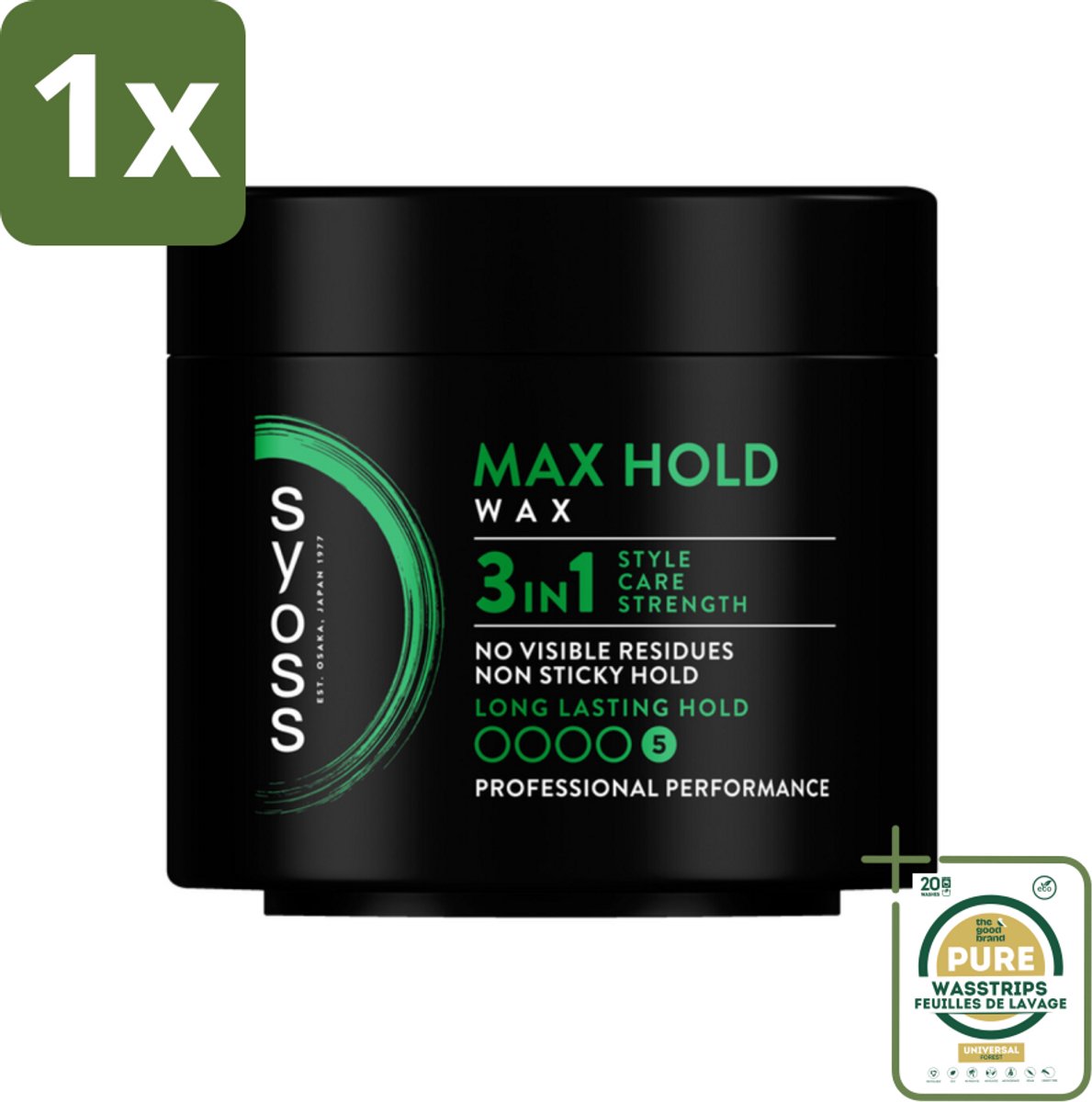 1 x SYOSS - Max Hold Haarwax - Verzorging - Langdurige Styling - 150ml- Haarwax - Haartypen - Haartypen Styling - Haartypen Verzorging - Haartypen Verzorging