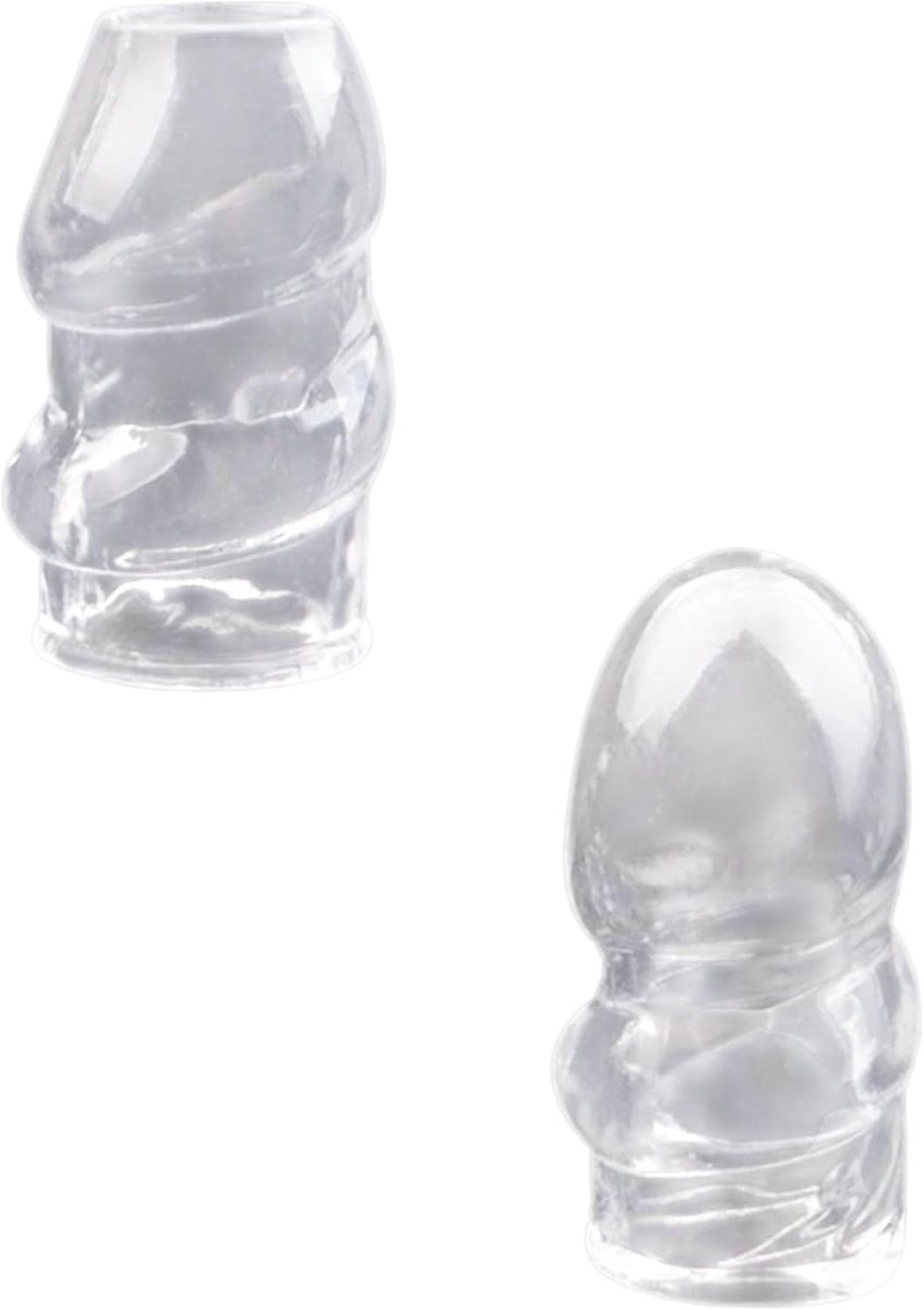 2 stuks Penismanschetten, Eichel Ring Penis Sleeve Penishoes Penishoes voor penisvergroting, vertraagde ejaculatie - ShopVlot