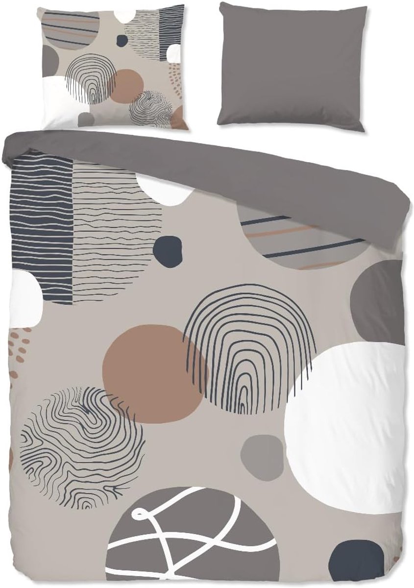 Good Morning Dekbedovertrek Katoen Renforcé Hendrik - grey 240x200/220cm - ShopVlot