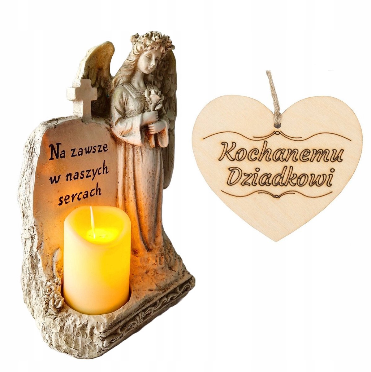 LED Graflicht Engel - Herinnering aan je Opa