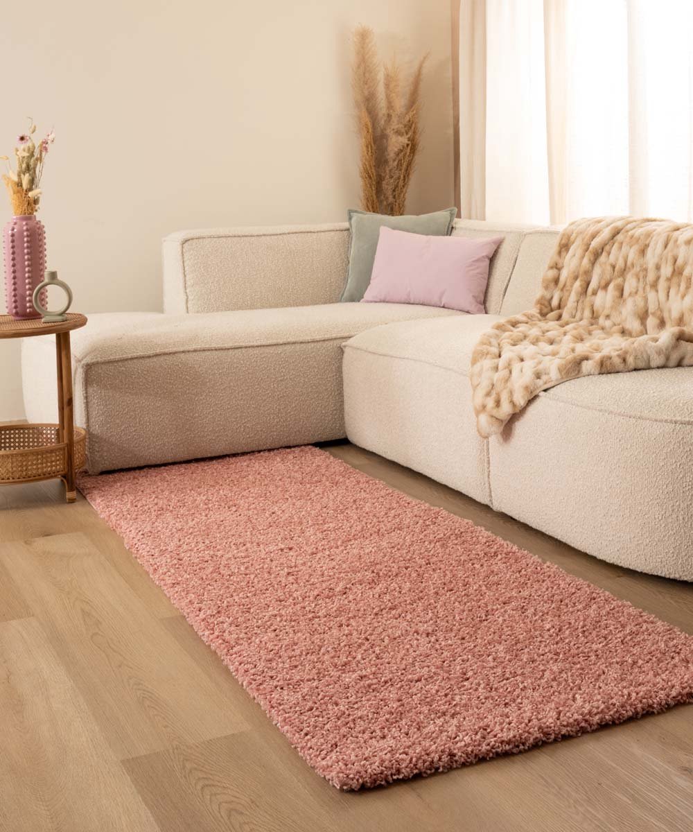 Hoogpolige loper - Shaggy Trend roze 80x300
