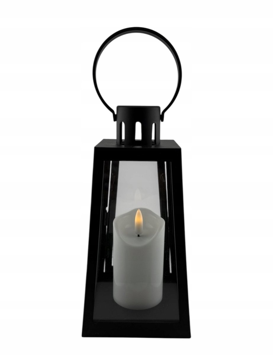 Cortina Decoratieve Lantaarn Kegel Zwart 21 cm - Stijlvolle Tuin & Graf Decoratie