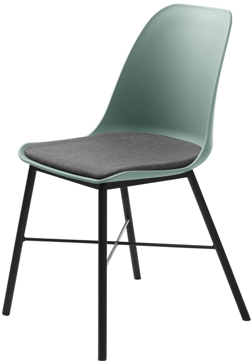 Eetkamerstoel Groen - Stof/Textiel - 54x47x83cm - Zithoogte 47cm - Set van 2