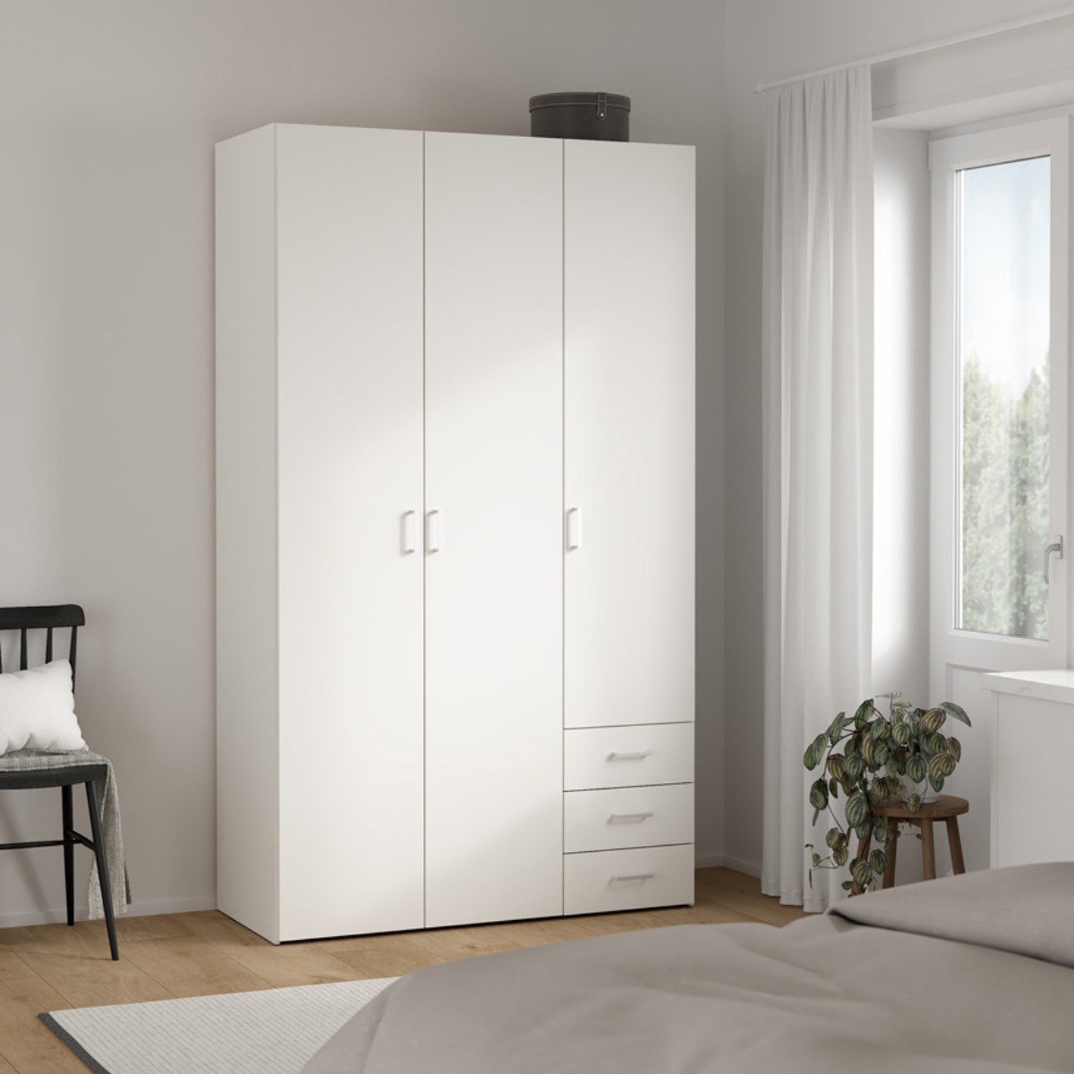Giga Living Kledingkast Space - Wit - 116x50x200cm