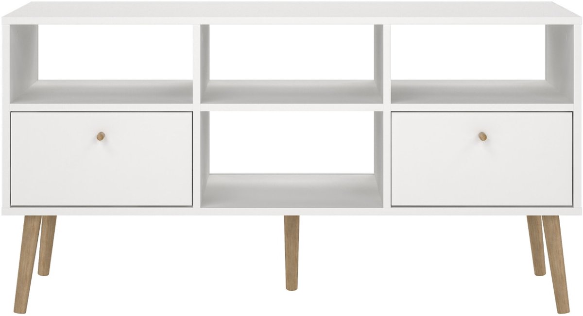 Giga Living Tv-meubel Bodo - Wit - Incl. Opbergruimte - 117x39x61cm