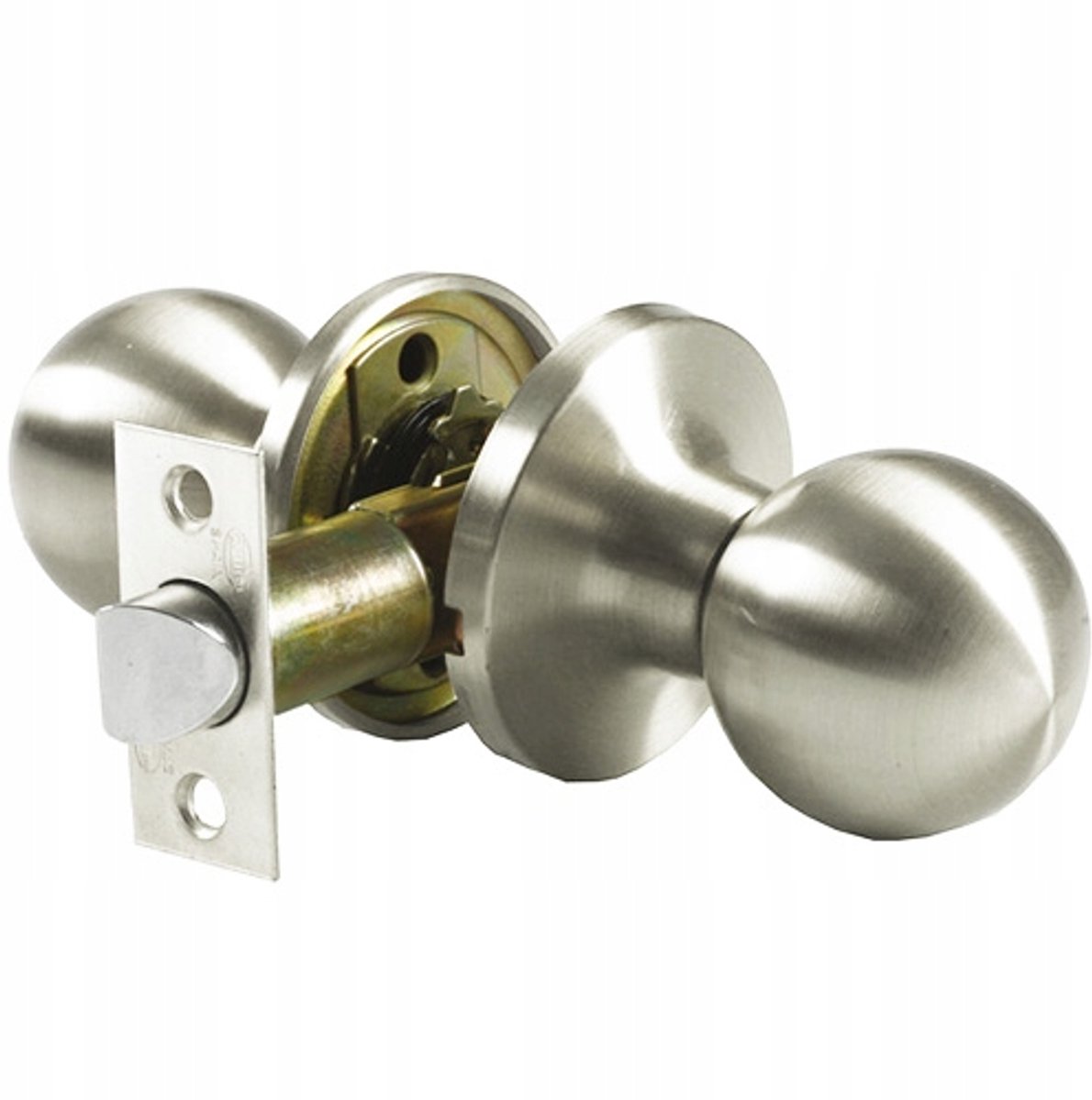Deurklink met slot, roestvrij staal, voor deuren 35-45mm