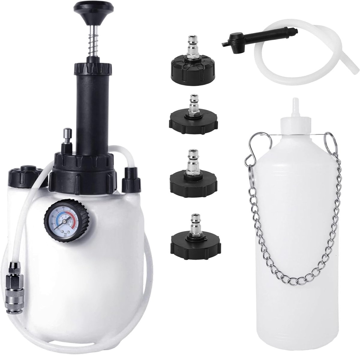 Remontluchting set 3 l - vloeistofledigingsset voor rem en koppeling - met opvangtank en adapters - ShopVlot