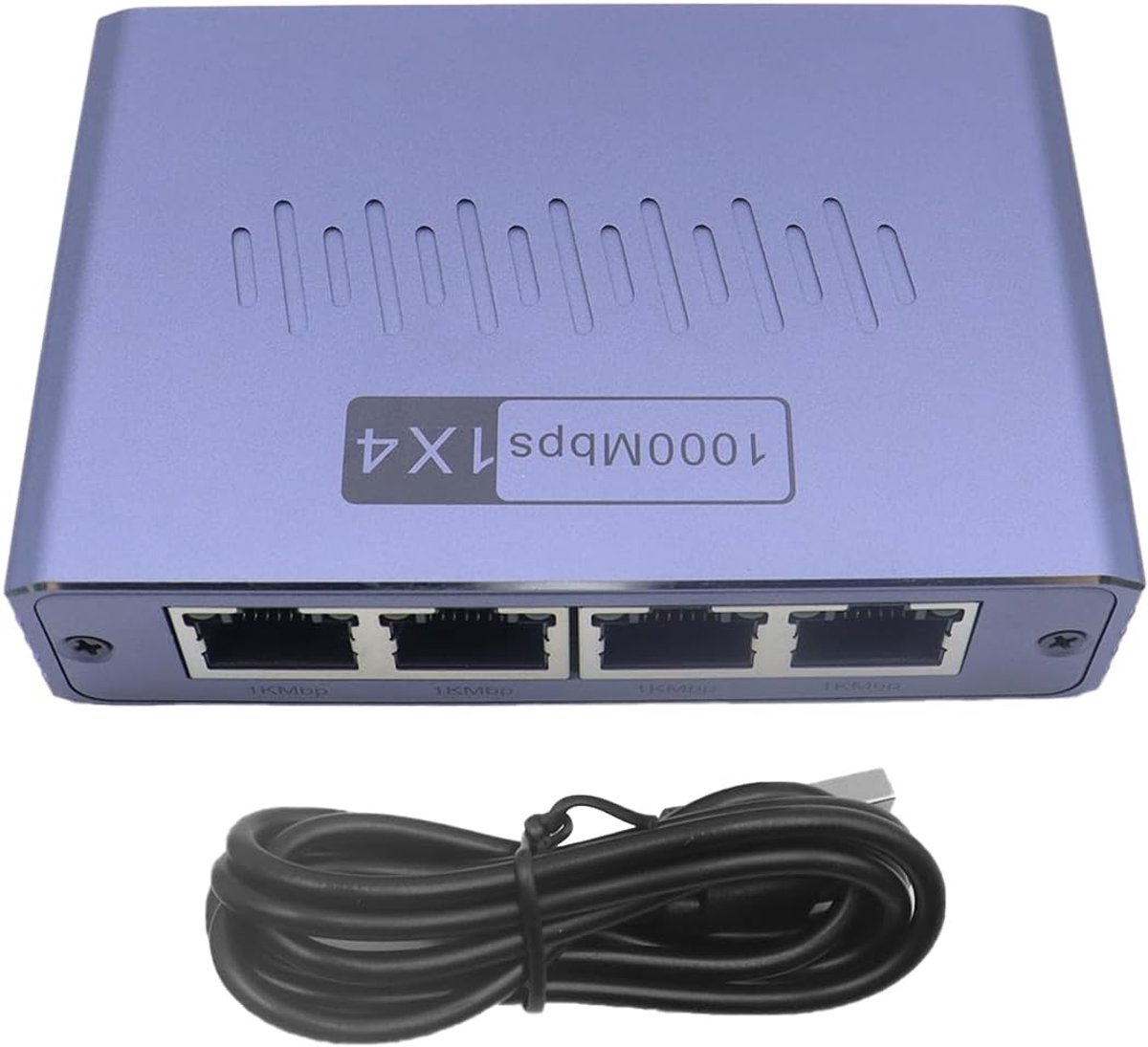 Ethernet splitter 1 naar 4 - Gigabit 1000Mbps - Aluminium behuizing - Snelle en stabiele internetverbinding - ShopVlot