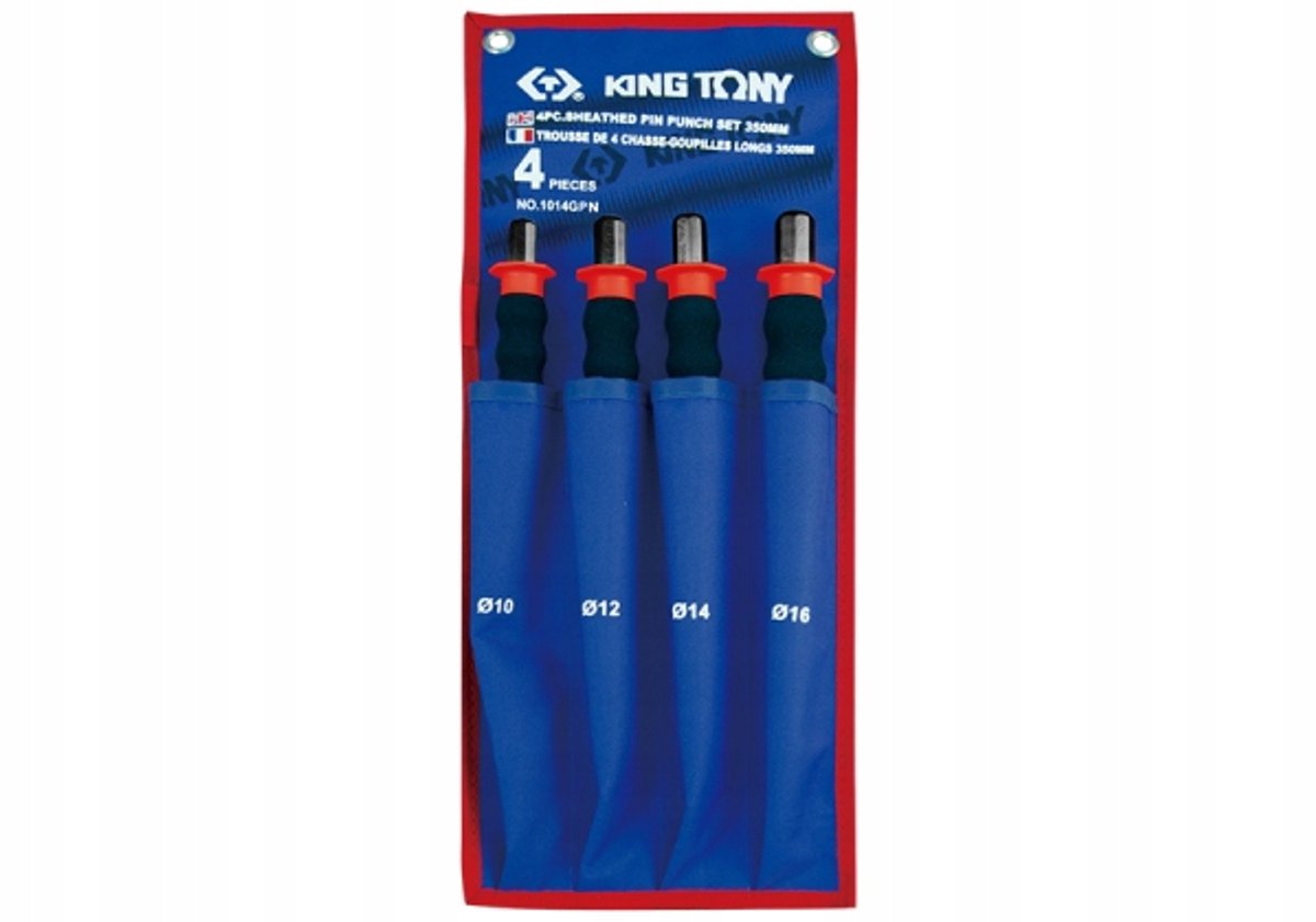 King Tony Naaldpons Set met Handvat 4 Delen