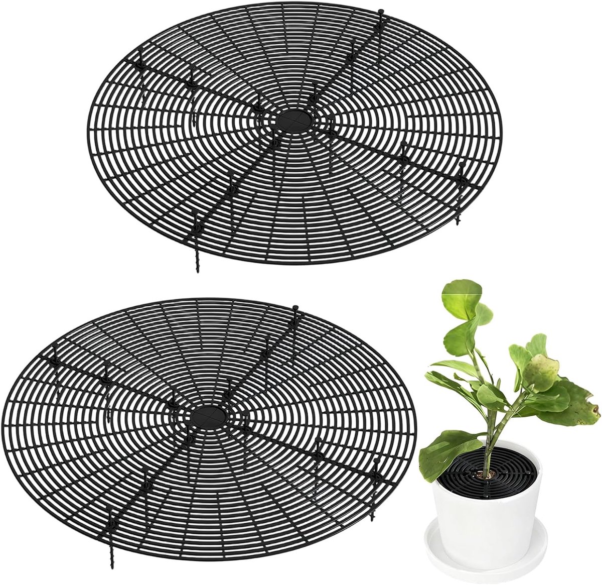 Plantenpotbescherming 30 cm - Snijbare plastic potcover - Beschermt tegen huisdieren - Veilig voor kinderen - ShopVlot