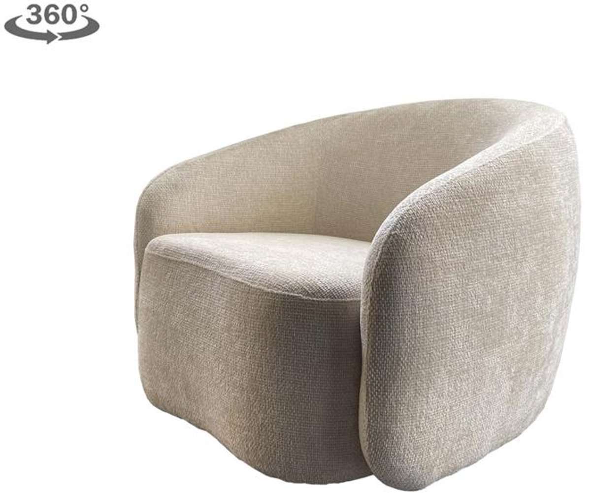 Tower Living Fauteuil Castro Stof Haga 23 Pearl (draaibaar)