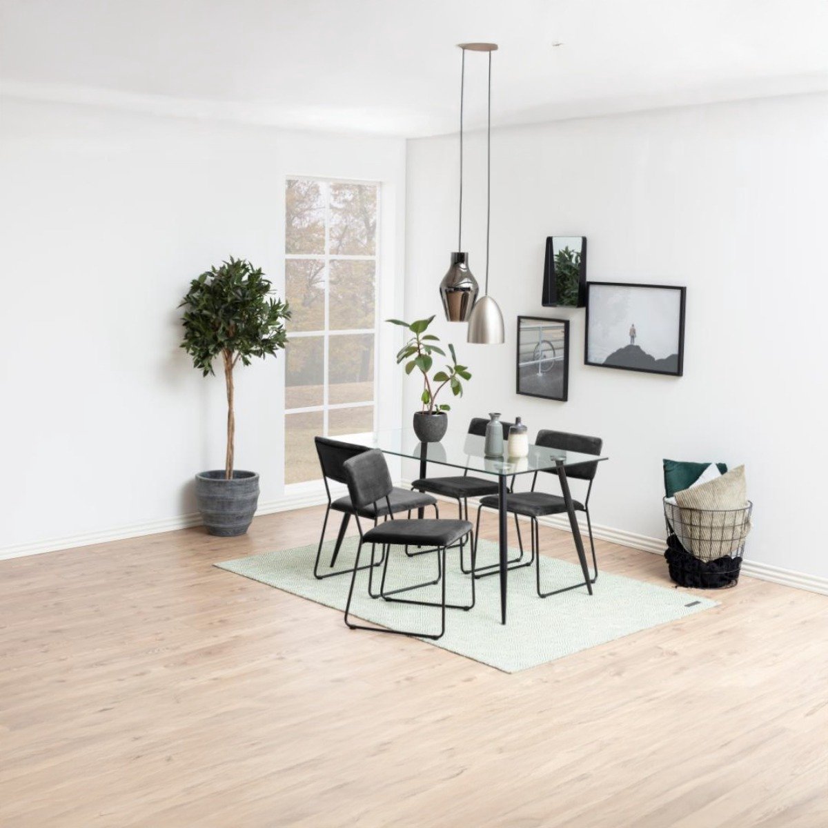 Giga Living Eetkamerstoel Naver - Donkergrijs - Zithoogte 46cm