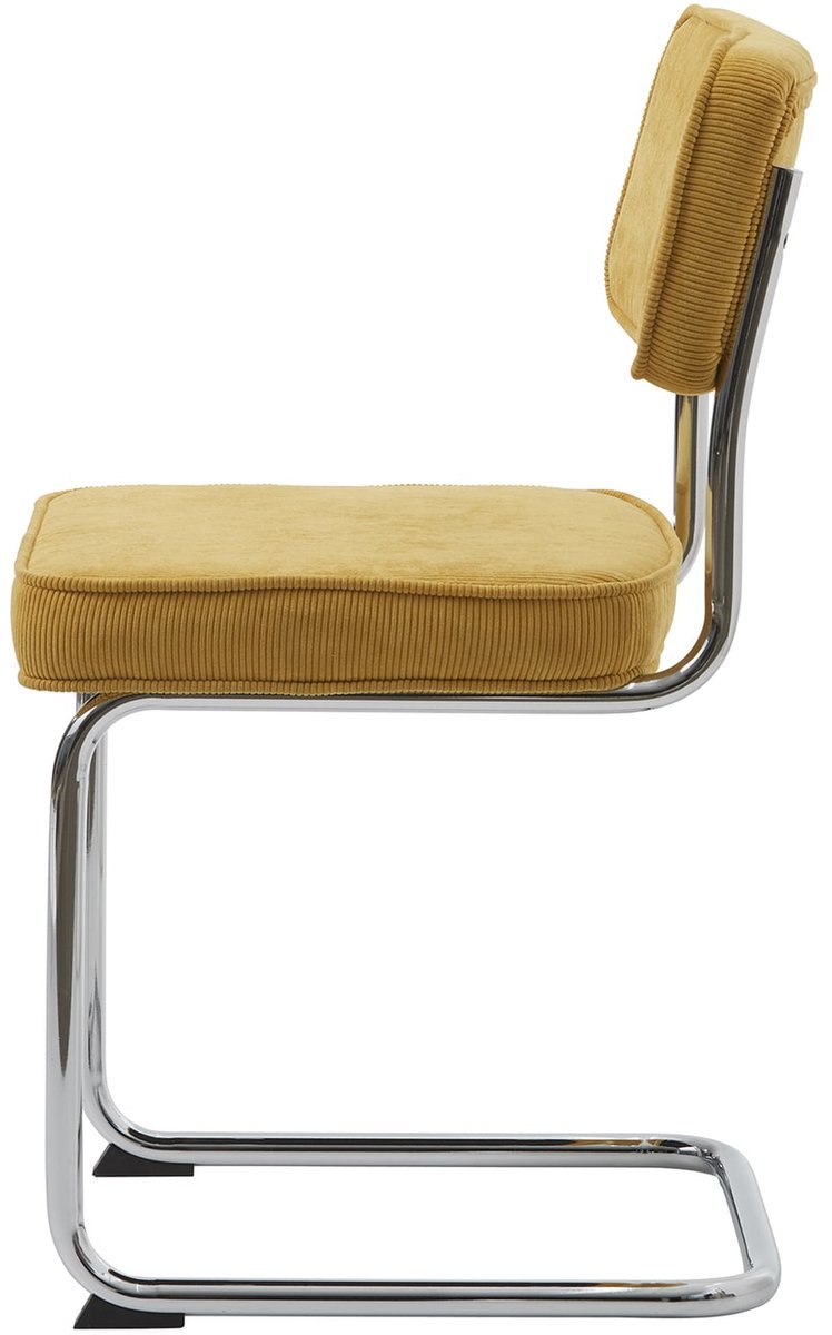 Eetkamerstoel Rupert Geel Fabric - Giga Living - Set van 4