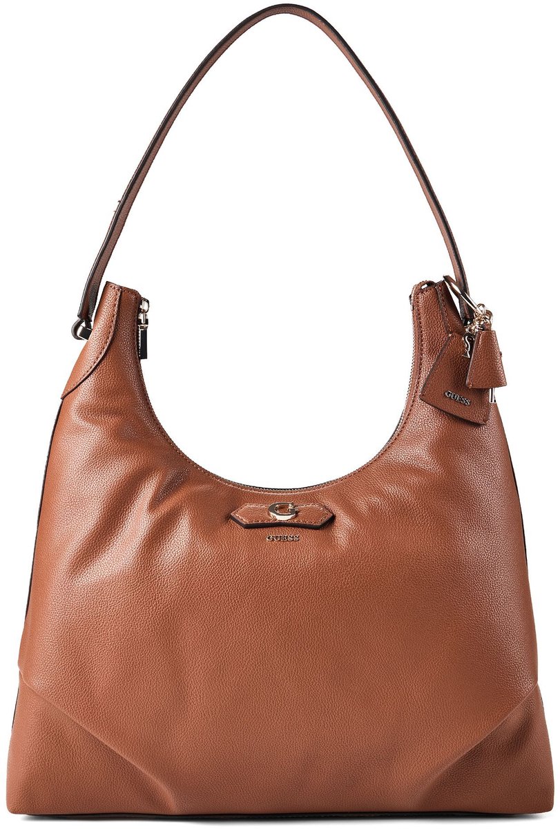 GUESS schoudertas Suzy Hobo Cognac bruine