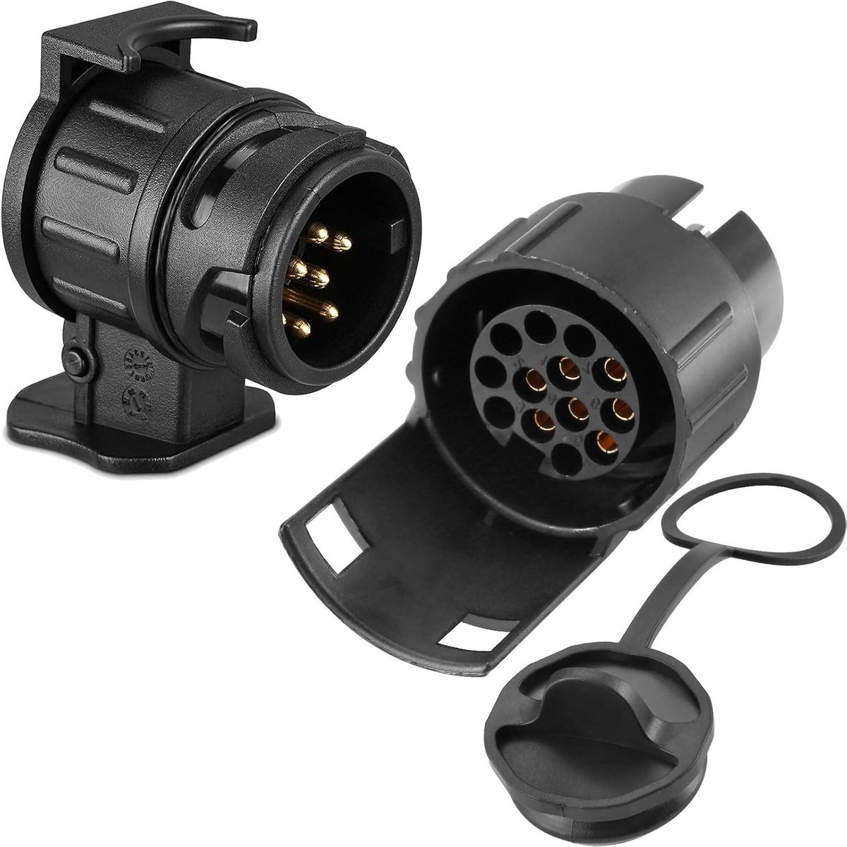 Adapter 7-13 Polig - Adapter 7/13 + 13/7 - Messing - Voor Aanhanger en Koppeling