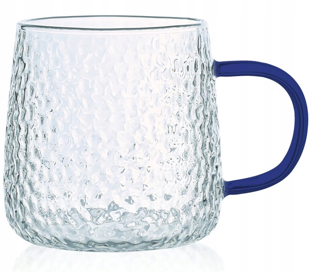 MG Home Deco Glazen 350 ml - Set van 4 met Blauwe Handgreep