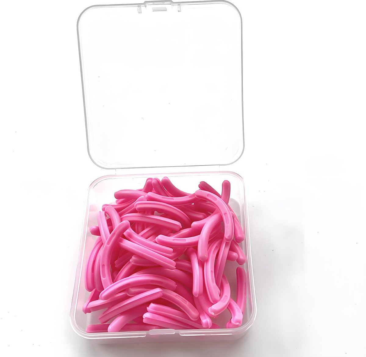 50 stuks vervangende kussentjes voor wimperkruller-Roze-7.5*7.5*2.5cm
