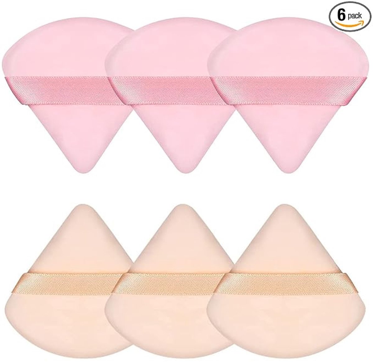 Driehoekige make-up sponsjes, verpakking van 9-Huid + Poeder-7*7cm