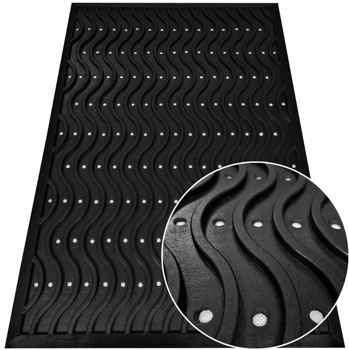 Rubberen Buitenmat met Opritten 60x90 cm - Antislip en Duurzaam