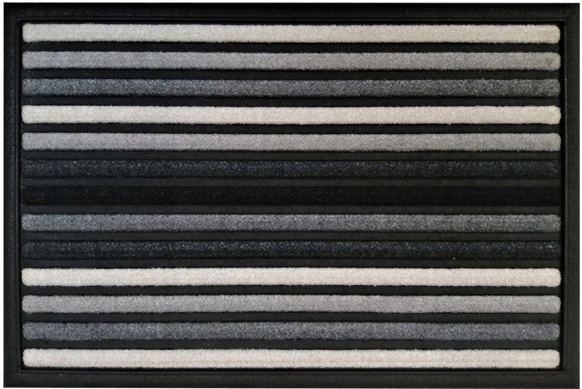 Grijze Rubberen Deurmat 40x60 cm - Sterk & Antislip