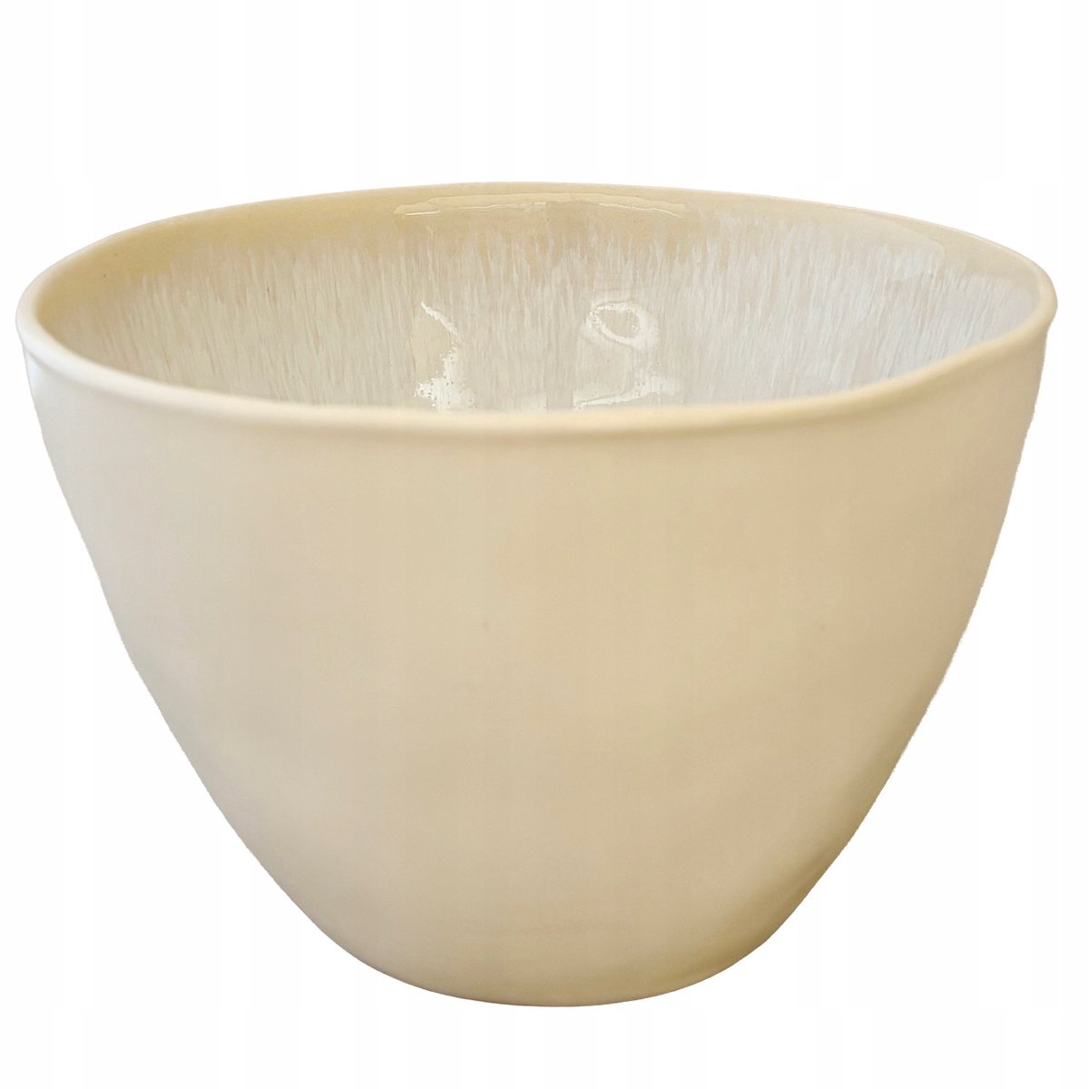 Grote Keramische Soepkom 800ml - Beige, Ideaal voor Ramen & Stoofschotels
