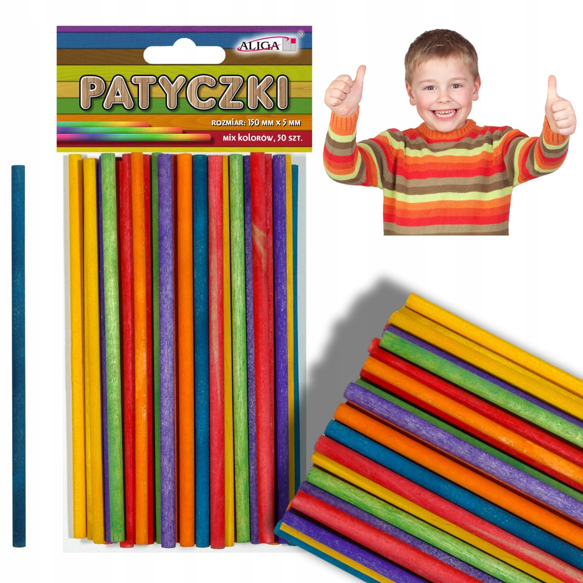 Houten Stokjes Rond 150x5mm - 50 stuks - Knutselen & Scrapbooking
