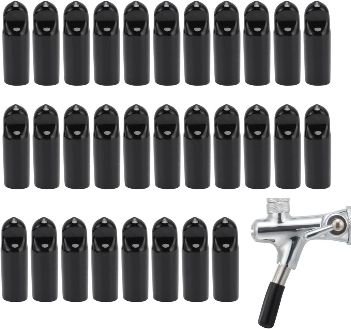 30 pc -beer tap covers, beer barrel tap cap rubber pull faucet Soere Nipple Covers Kegerator -Accessories for Standard - ShopVlot