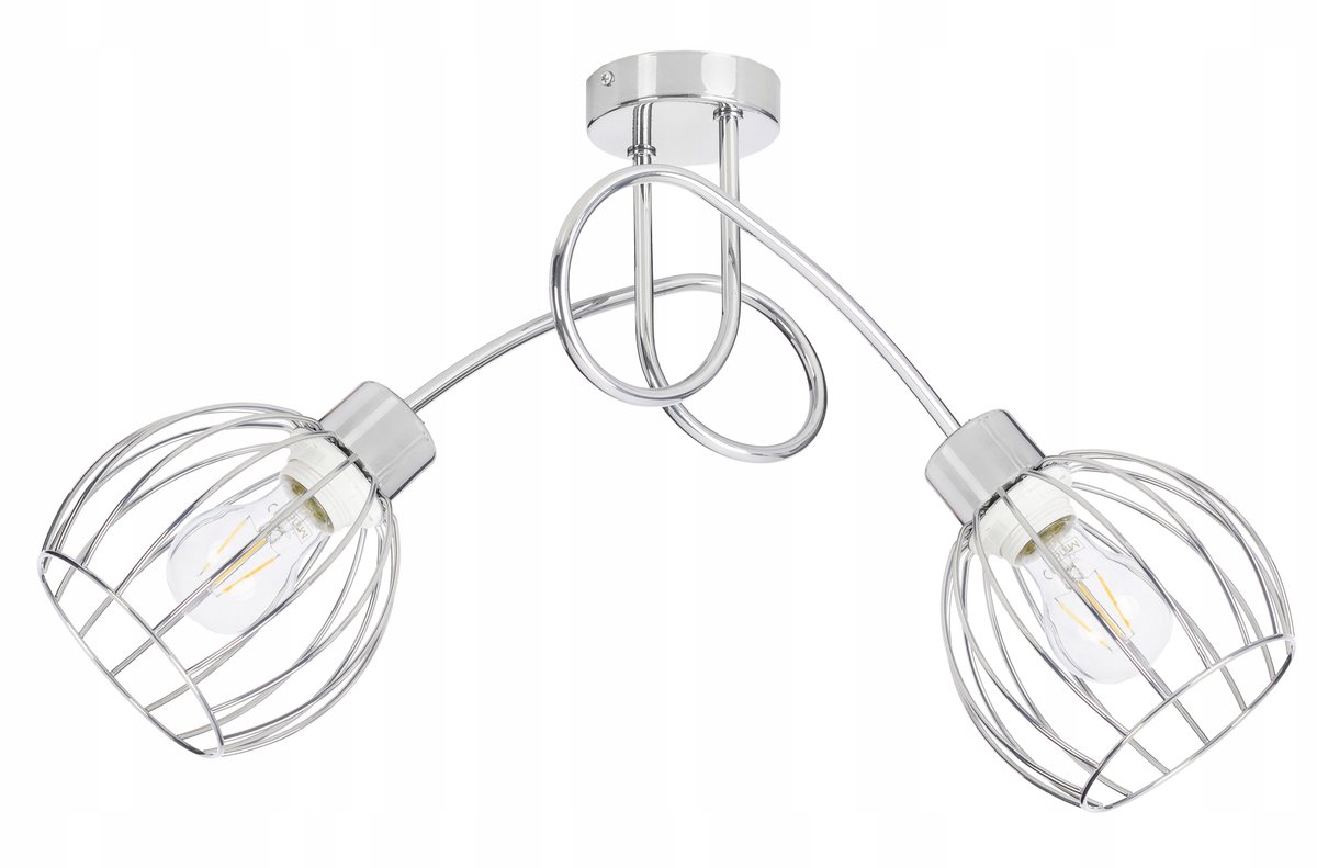 Loft Hanglamp Chroom 2xE27 - Stijlvolle Verlichting voor Elk Interieur