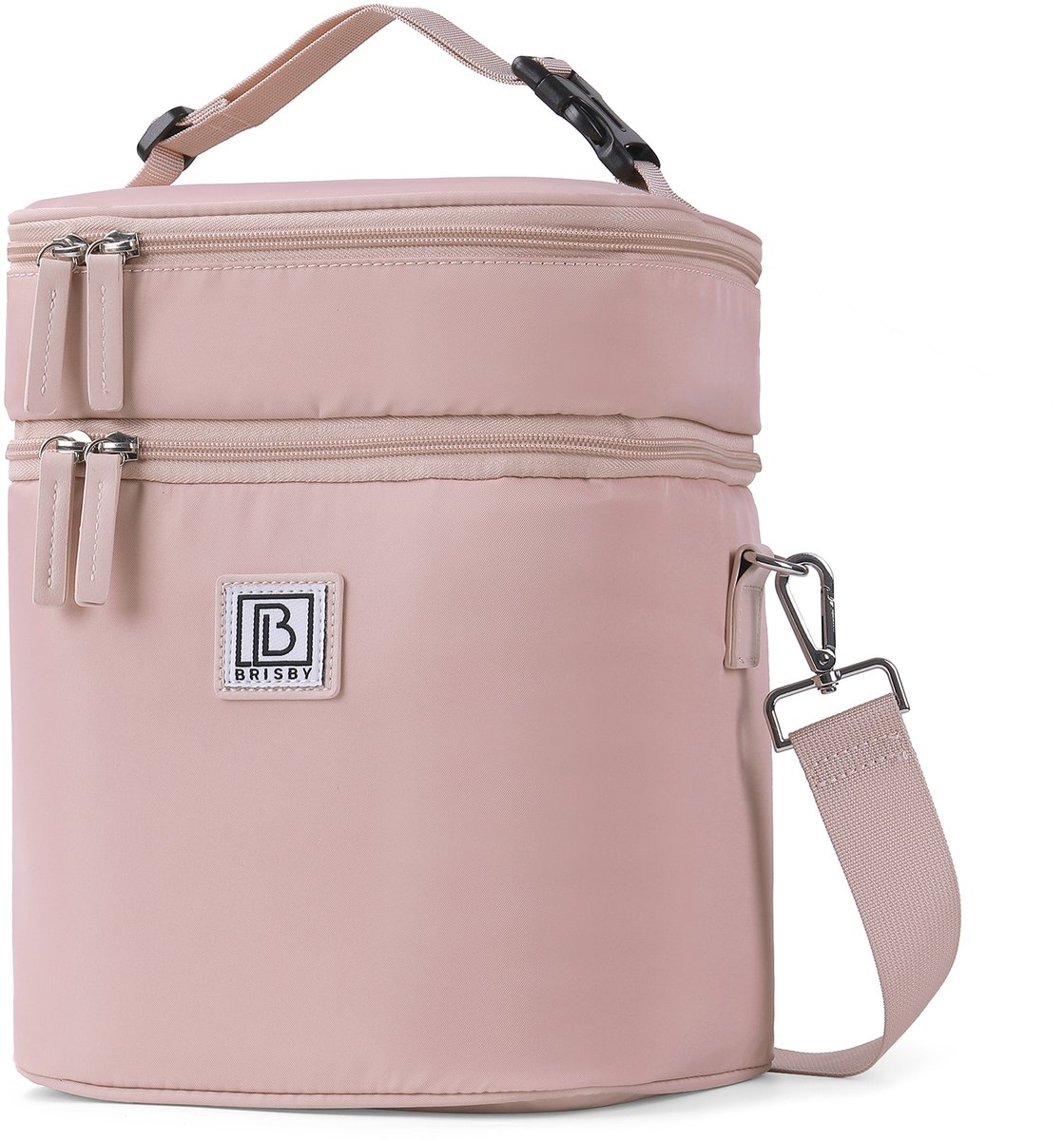 Brisby Koeltas 12 Liter – Lunchtas voor Werk & Onderweg – 2 Geïsoleerde Vakken – Inclusief 2 Koelelementen – Tot 10 Uur Koel- Soft Pink — cadeau in Sport & Outdoor - foto 3