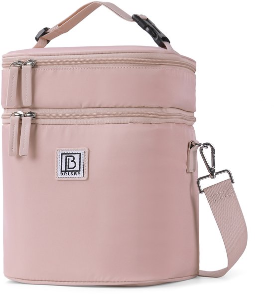 Brisby Koeltas 12 Liter - Lunchtas voor Werk & Onderweg - 2 Geïsoleerde Vakken - Inclusief 2 Koelelementen - Tot 10 Uur Koel- Soft Pink van Brisby — afbeelding 3