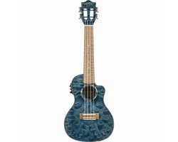 LANIKAI LKUQMBLCEC Concertukelele, Quilted Maple Serie, Blue Stain,Voorversterker