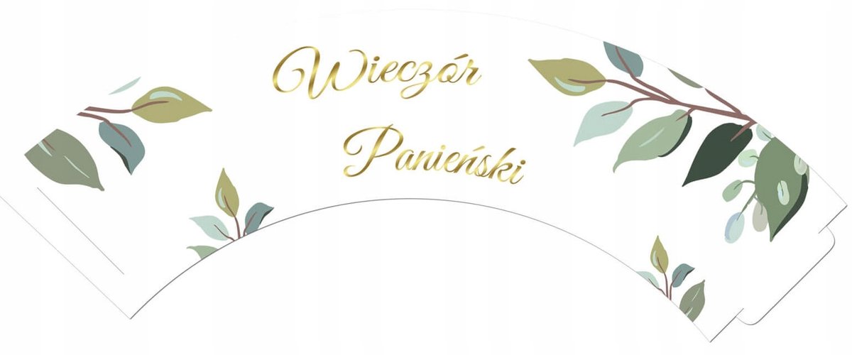 Cupcakevormpjes "Vrijgezellenfeest" Groene Bladeren 6 Stuks