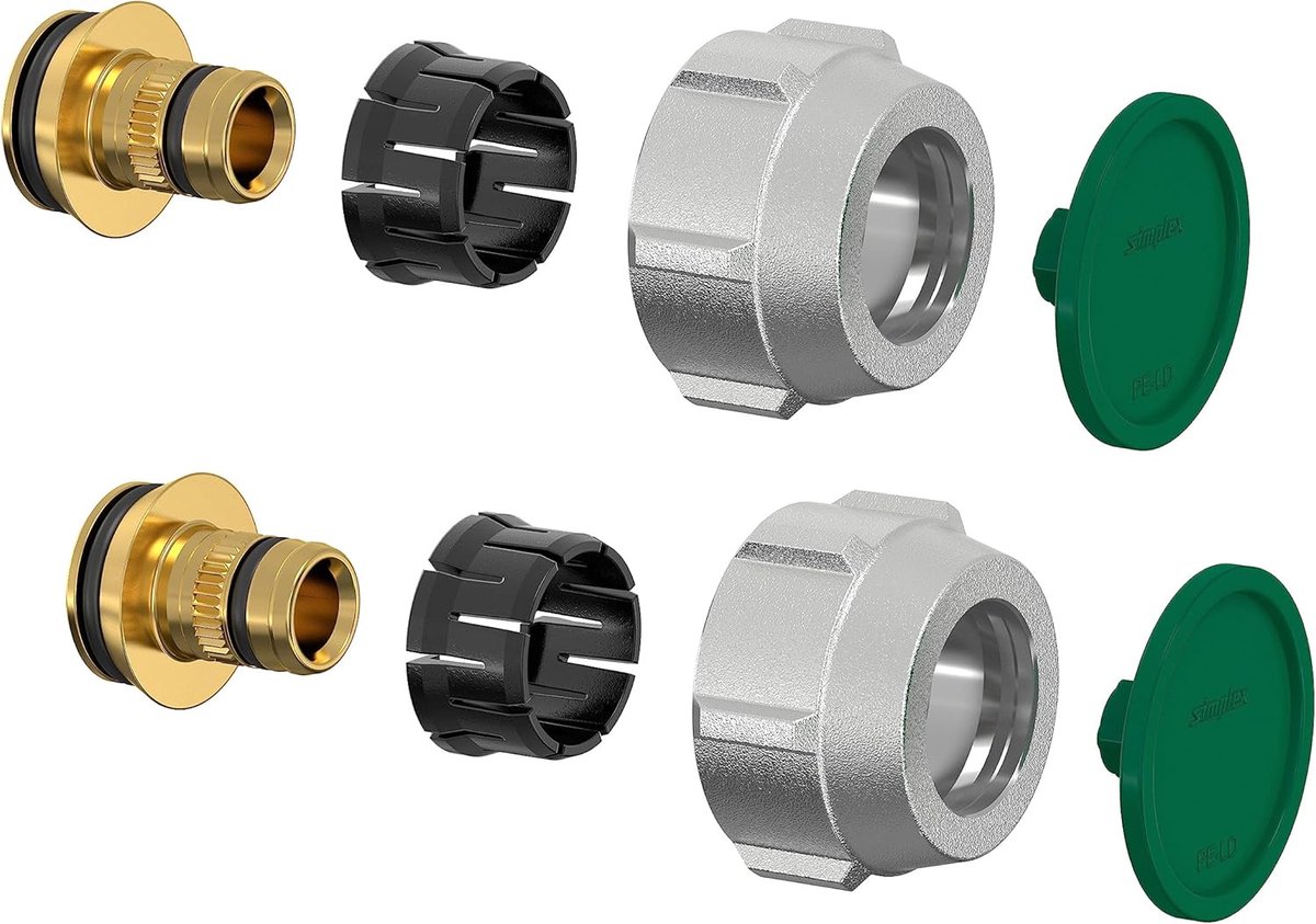 Simplex SX A3 Compression Adapter Set, 2 Pieces, Compression Adapters for Use in Heating Systems, for Plastic Tubes - ShopVlot