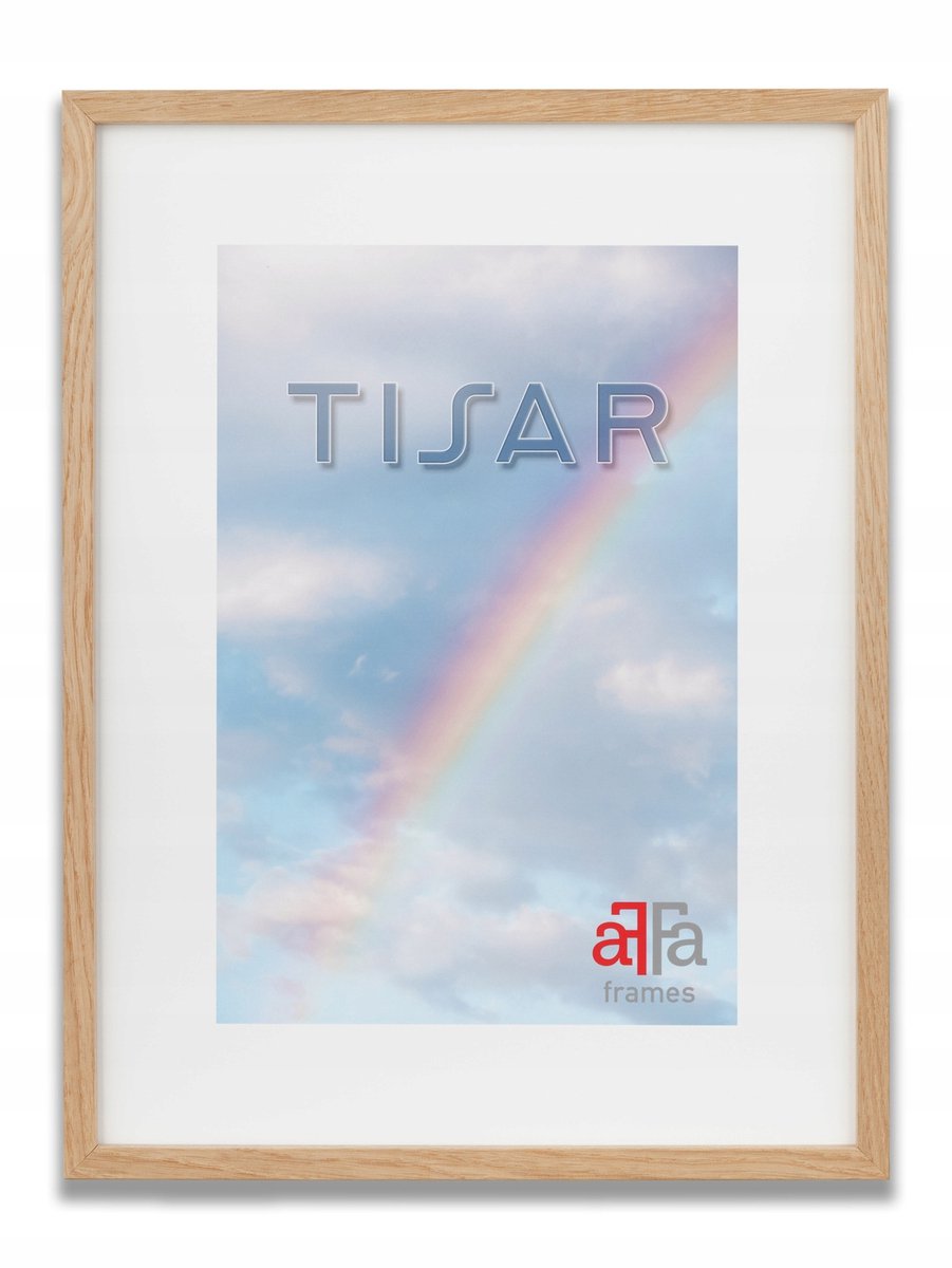 Houten fotolijst 40x60 cm, eikenlook, staand of liggend op te hangen