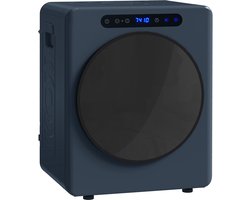 ECTEATOY® Wasdroger 5 kg - Luchtafvoerdroger met RVS Trommel - 1000W - Vrijstaand & Stapelbaar - Timer & Kinderslot - Blauw