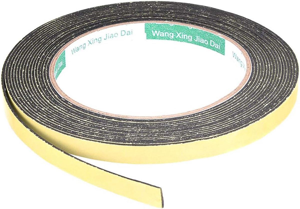 Sealing Foam Tape 8mm (W) x 1mm (D) x 5m/16.4ft (L), Self Adhesive Weather Strip for Window and Door Sealing - ShopVlot